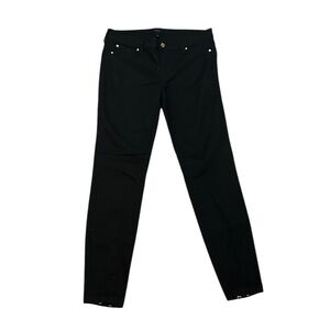 Celebrity Pink Black Gold Zippered Ankle Skinny Jean Stretch Moto Womens 11/30